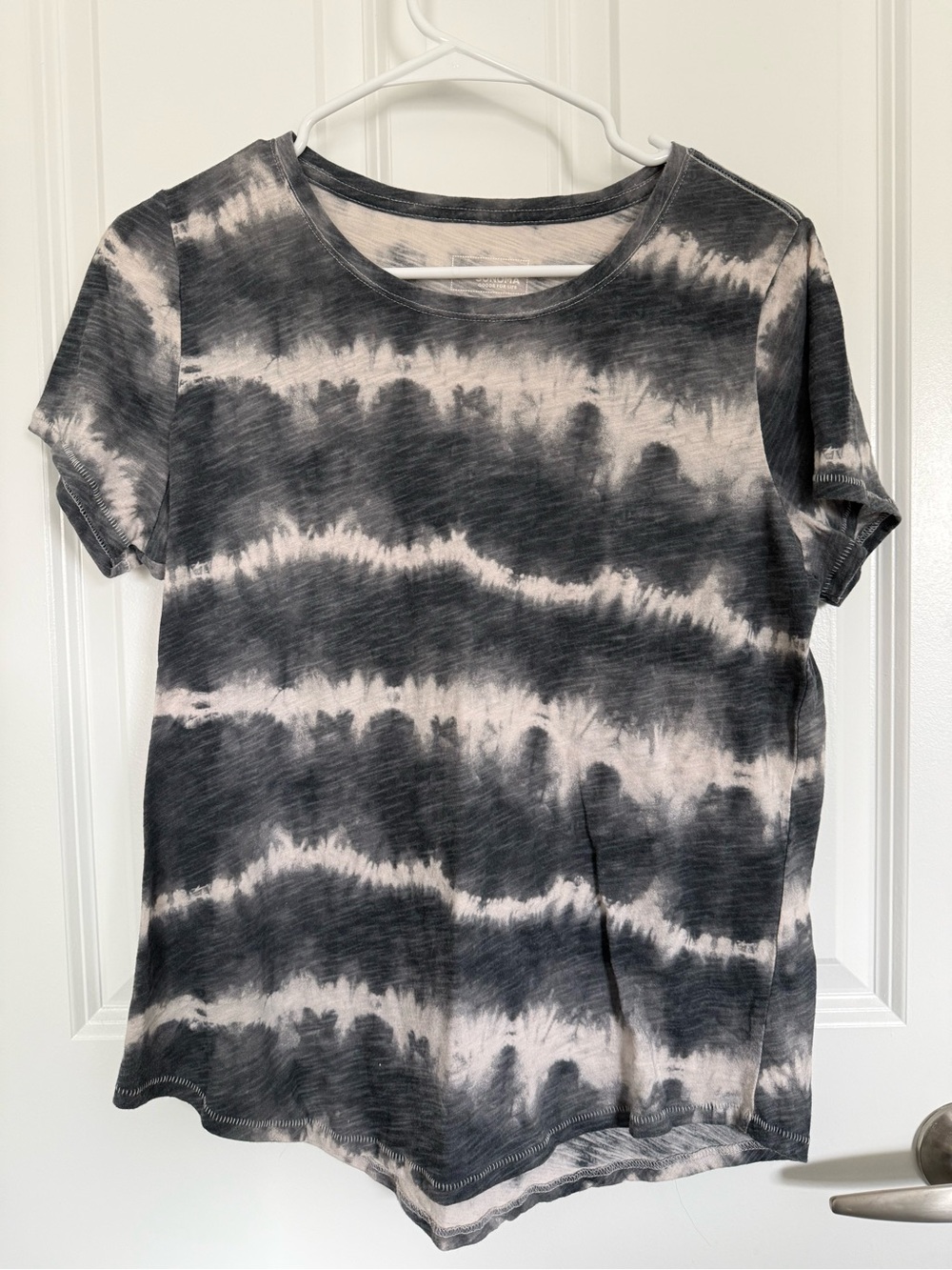 Sonoma Black & White Tie-Dye Short Sleeve Tee